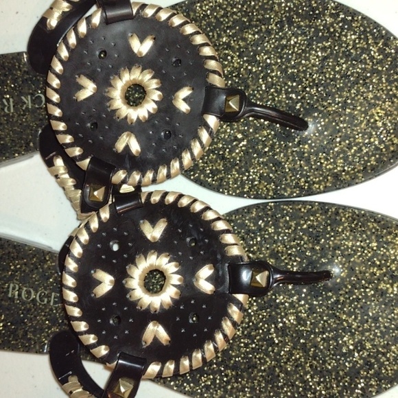 Jack Rogers Georgia slippers sparkly soles size 9 - Picture 5 of 7